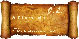 Jedlicska Lehel névjegykártya